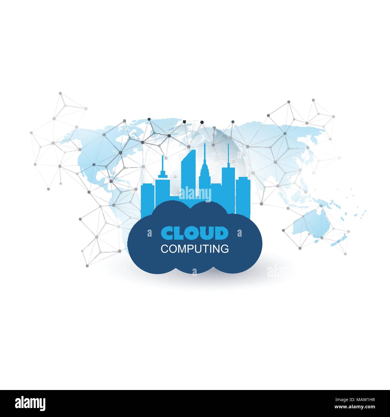 Cloud Computing and Smart City Design Concept - Digital Network ...