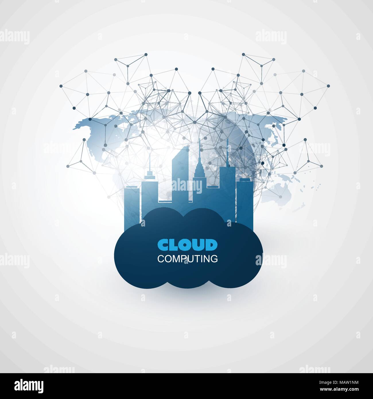 Cloud Computing and Smart City Design Concept - Digital Network ...