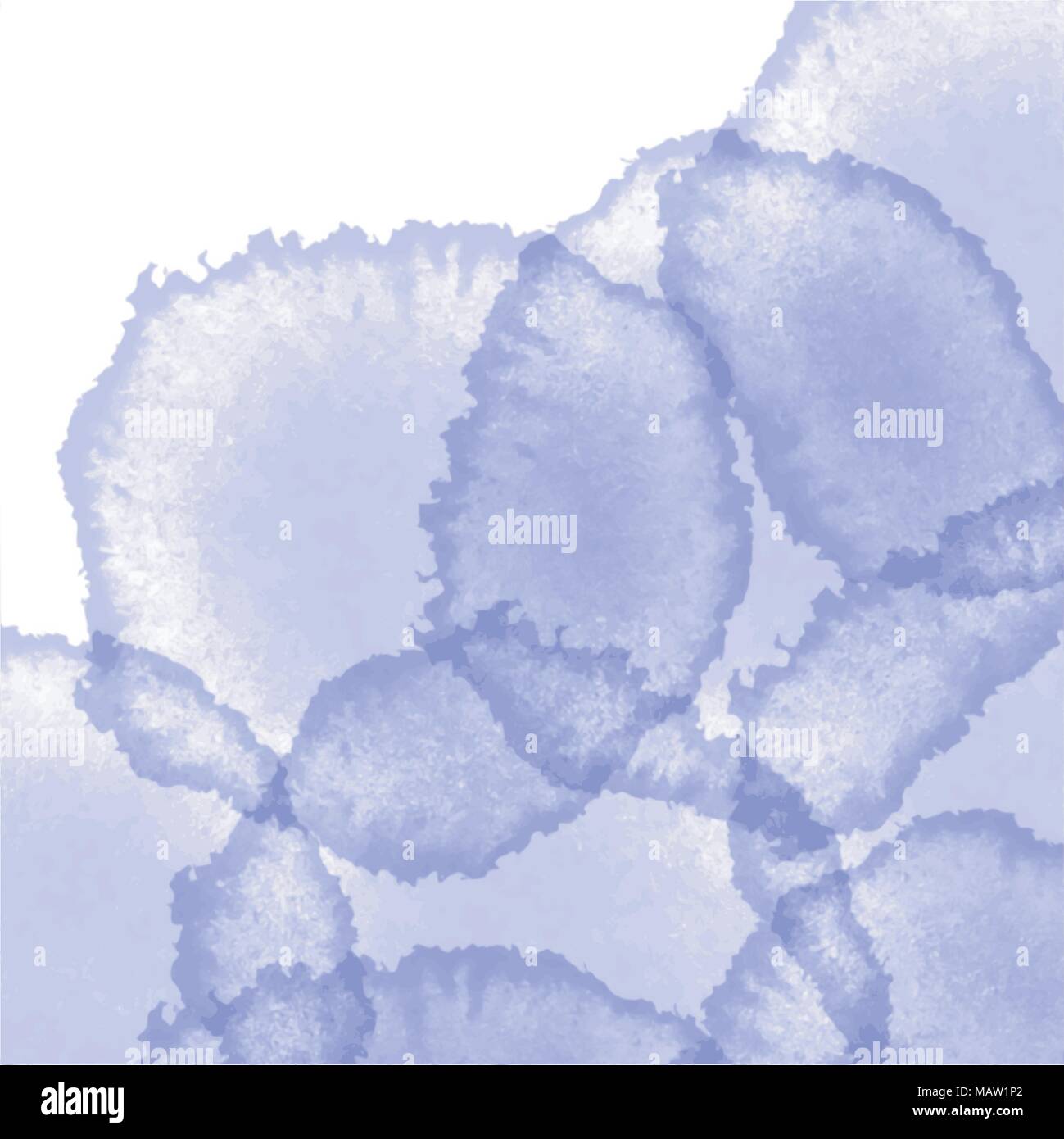 Blue Watercolor Bubble Background Pattern Vector Illustration