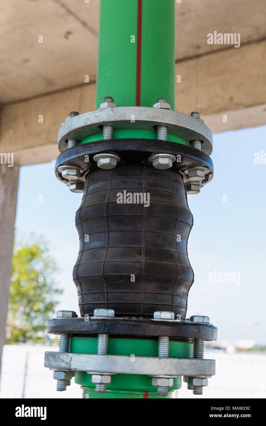 Flexible pipe connection., Potable pipe Stock Photo Alamy