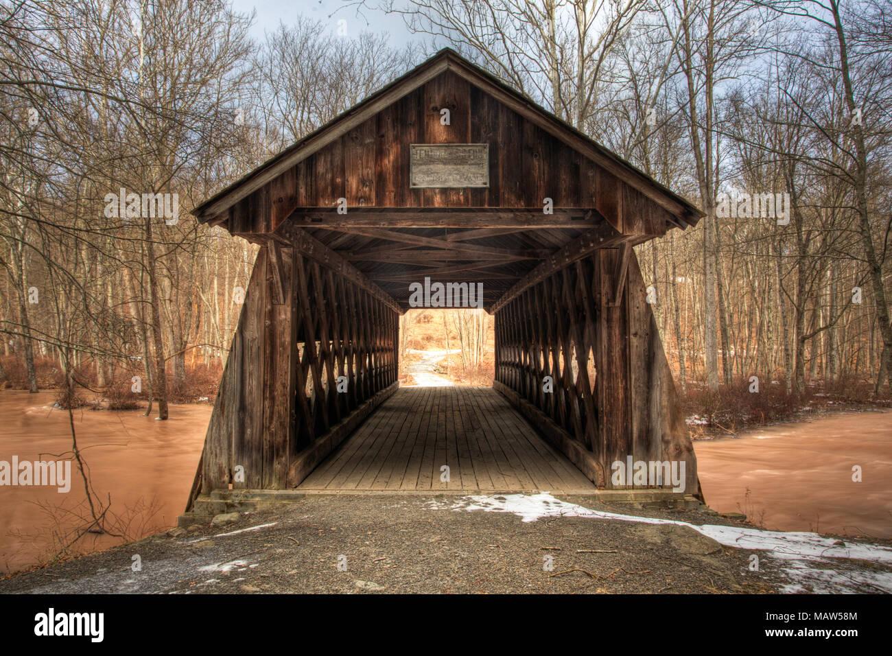 The Ashokan Covered Bridge in New York Stock Photo Alamy