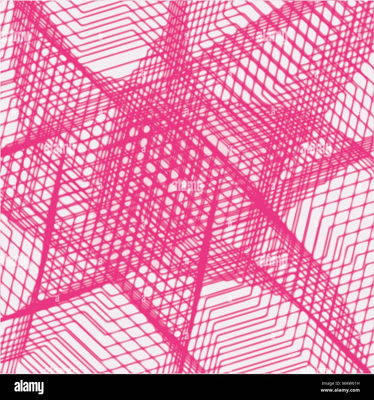 pink watercolor star grid background pattern, vector illustration Stock