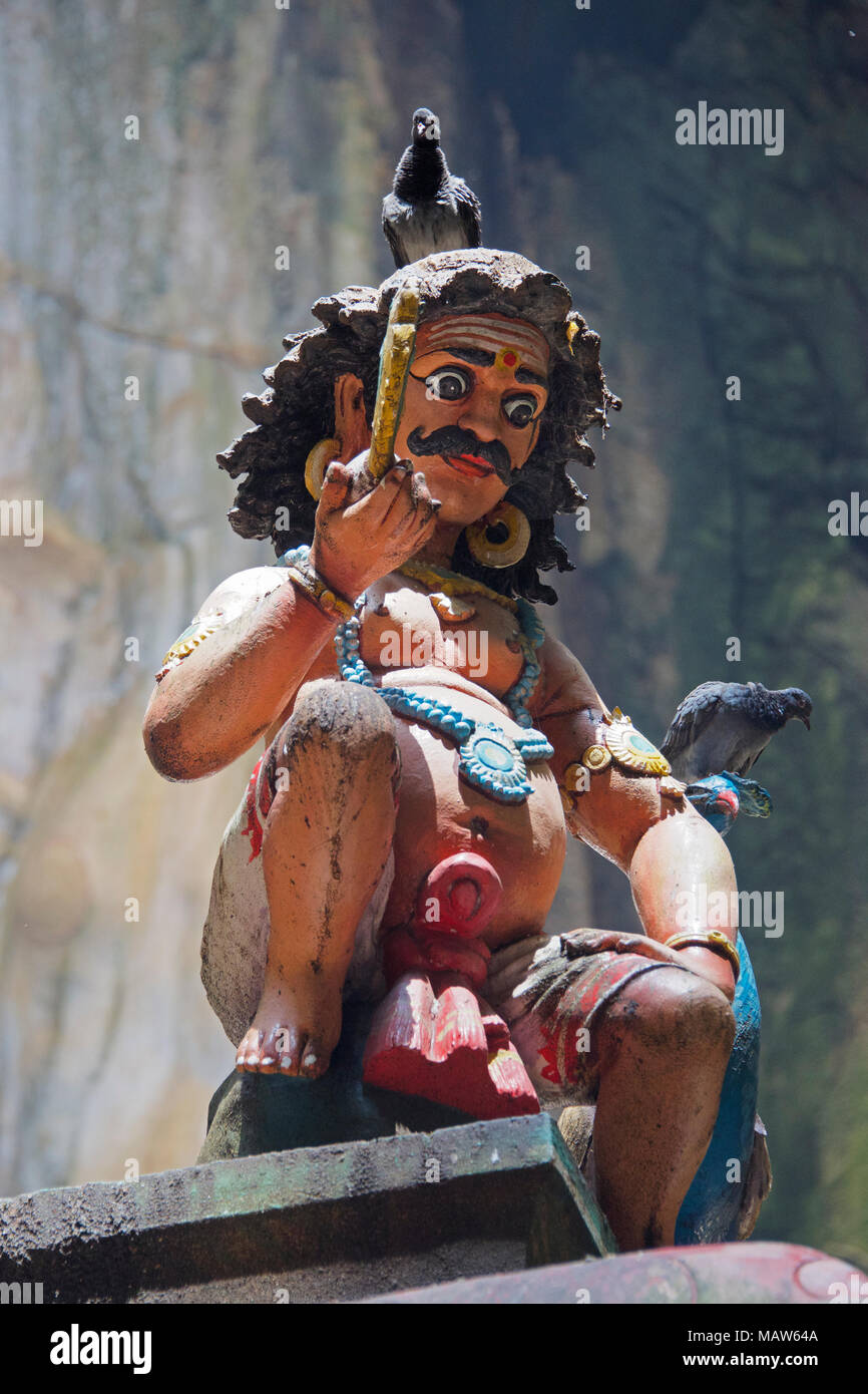 Carved figure Sri Valli Deivanna Hindu temple Batu Caves Kuala Lumpur Malaysia Stock Photo