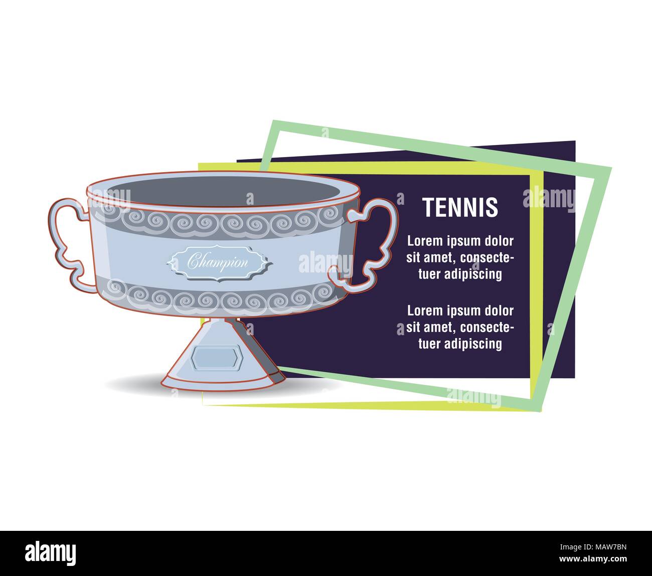 tennis sport champion trophy vector illustration design Stock Vector ...