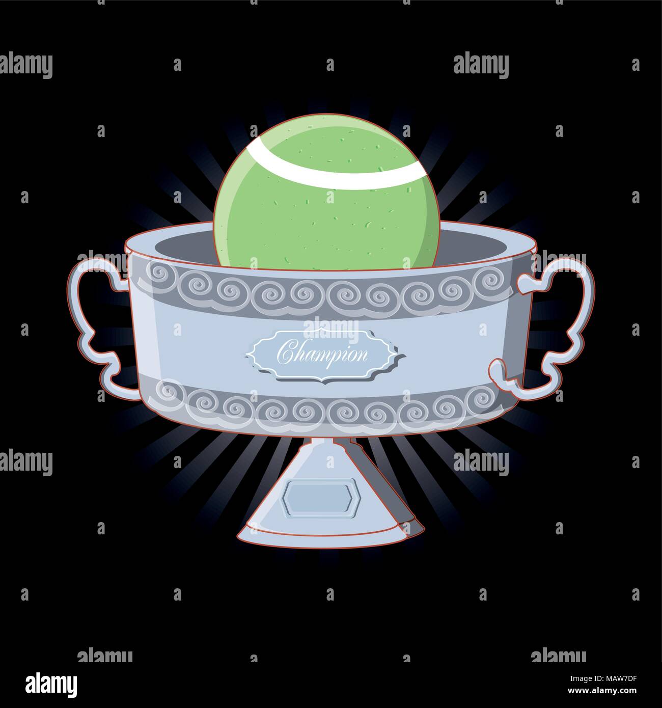 tennis sport champion trophy vector illustration design Stock Vector ...