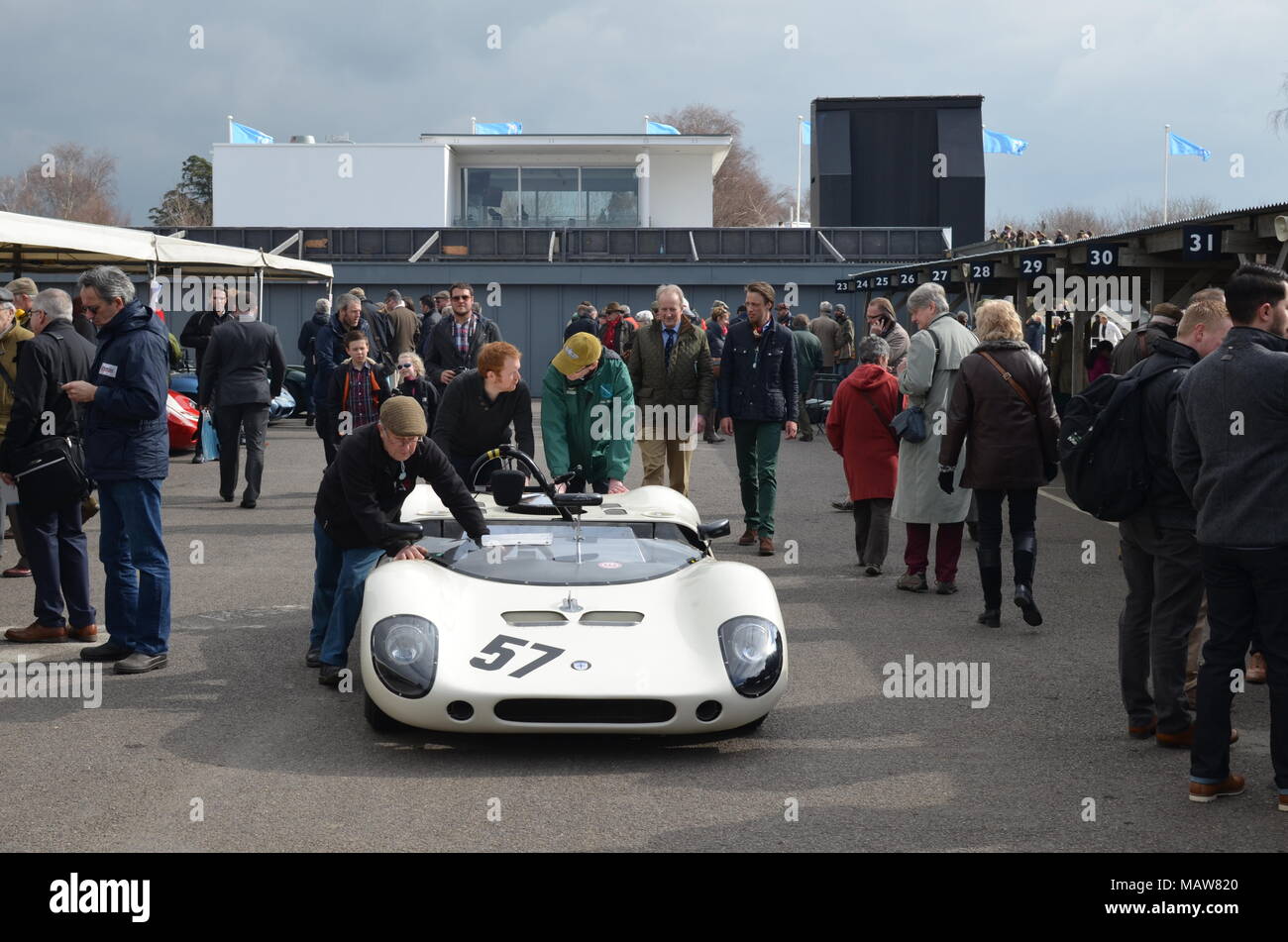 In the paddock at the 2015 73rd Goodwood Members Meeting at the West