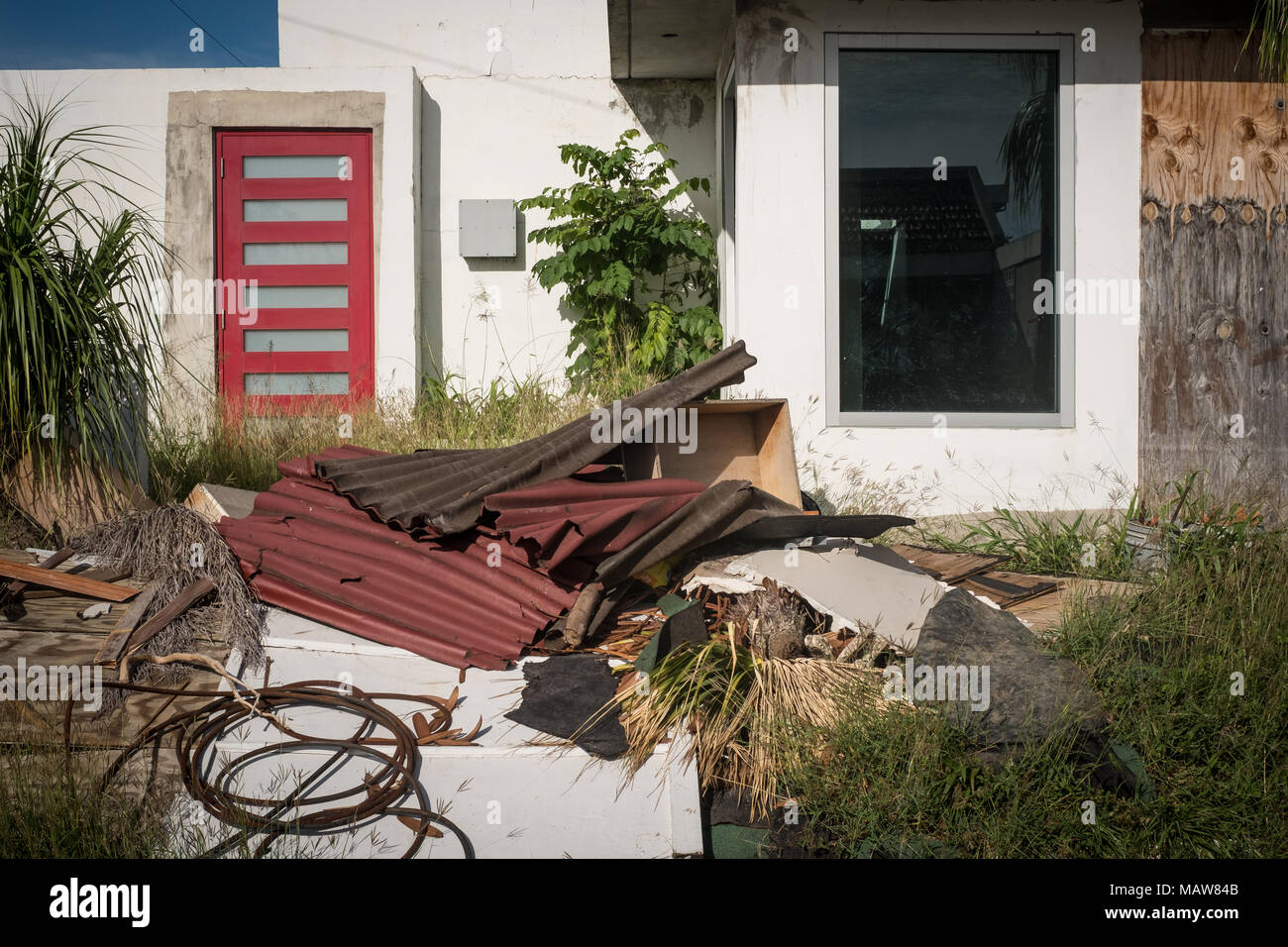 Guaynabo, Puerto Rico. 30th November, 2017. Damage to the power