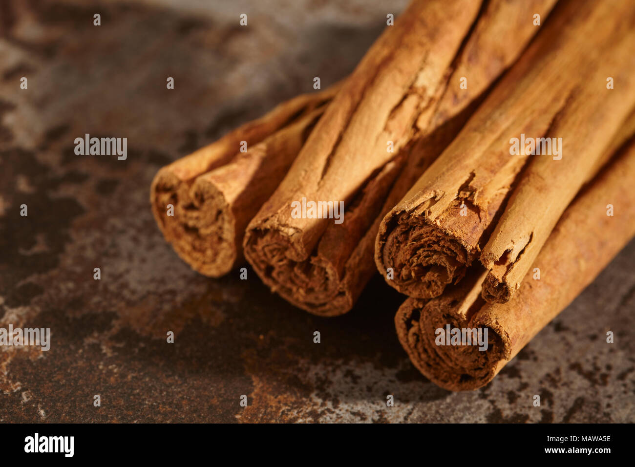 whole cinnamon sticks Stock Photo