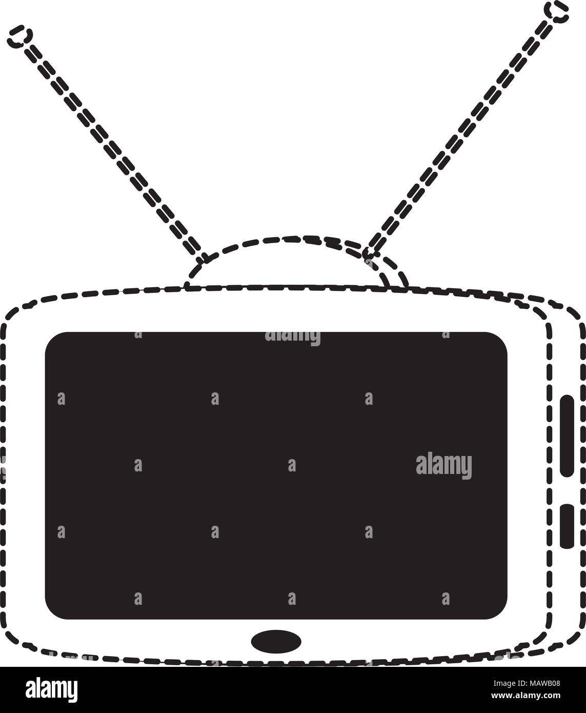 retro television icon over white background, vector illustration Stock ...