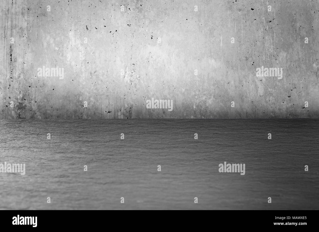 Concrete wall background with copy space. Full frame shot of concrete, textured background or backdrop. Stock Photo