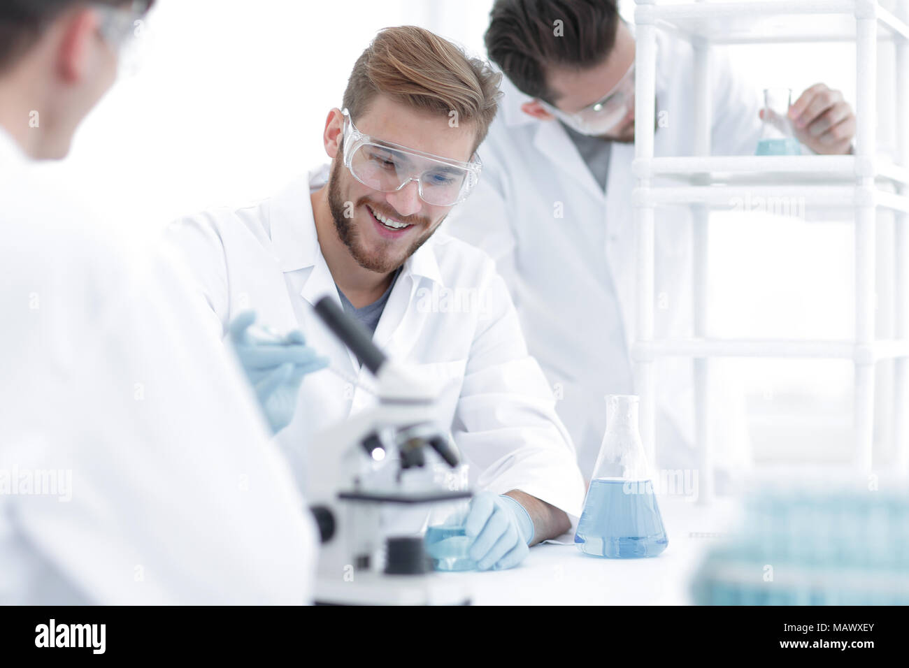 background image science team in the lab Stock Photo Alamy