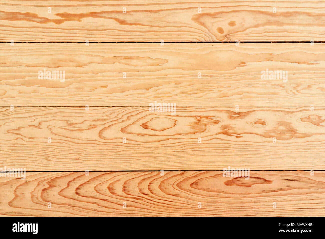 Wooden floor or wood planks background. Light wood background with copy space, top view or high angle shot. Stock Photo