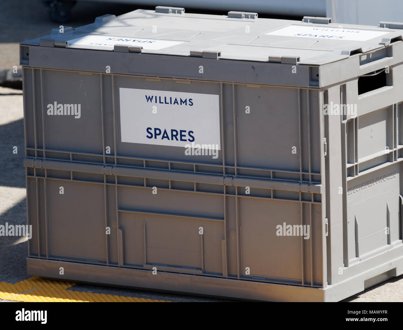 Montreal, Quebec. A box containing spare parts for the williams Martini