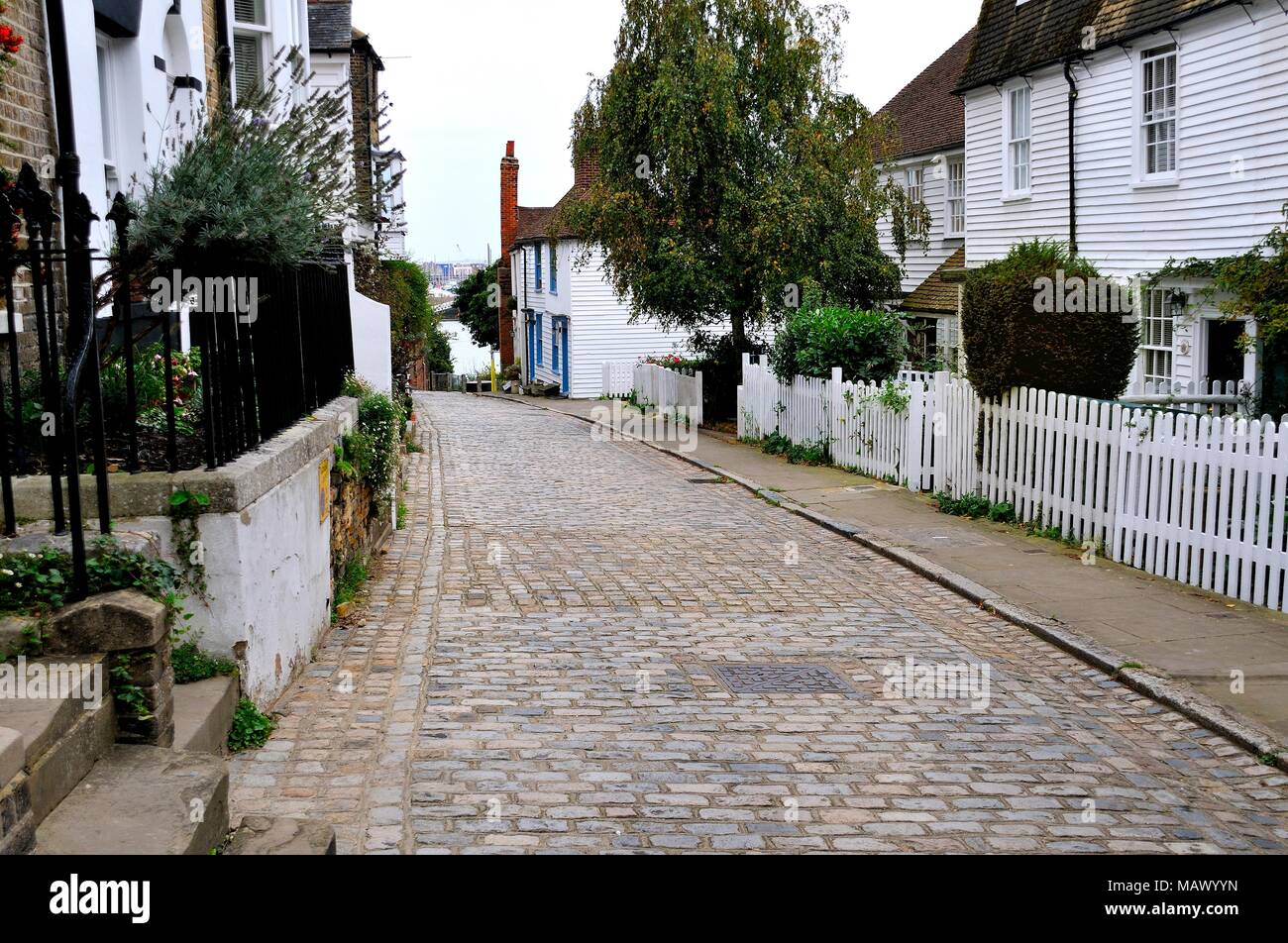 Upnor Village Street Kent Stock Photo