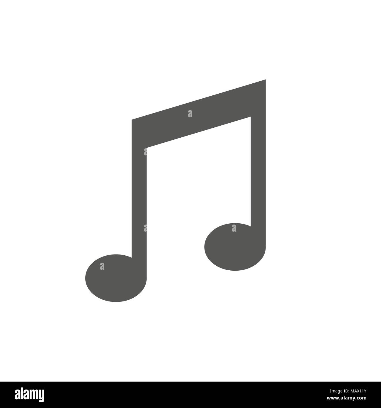 Vector music Icon note on a white background Stock Vector
