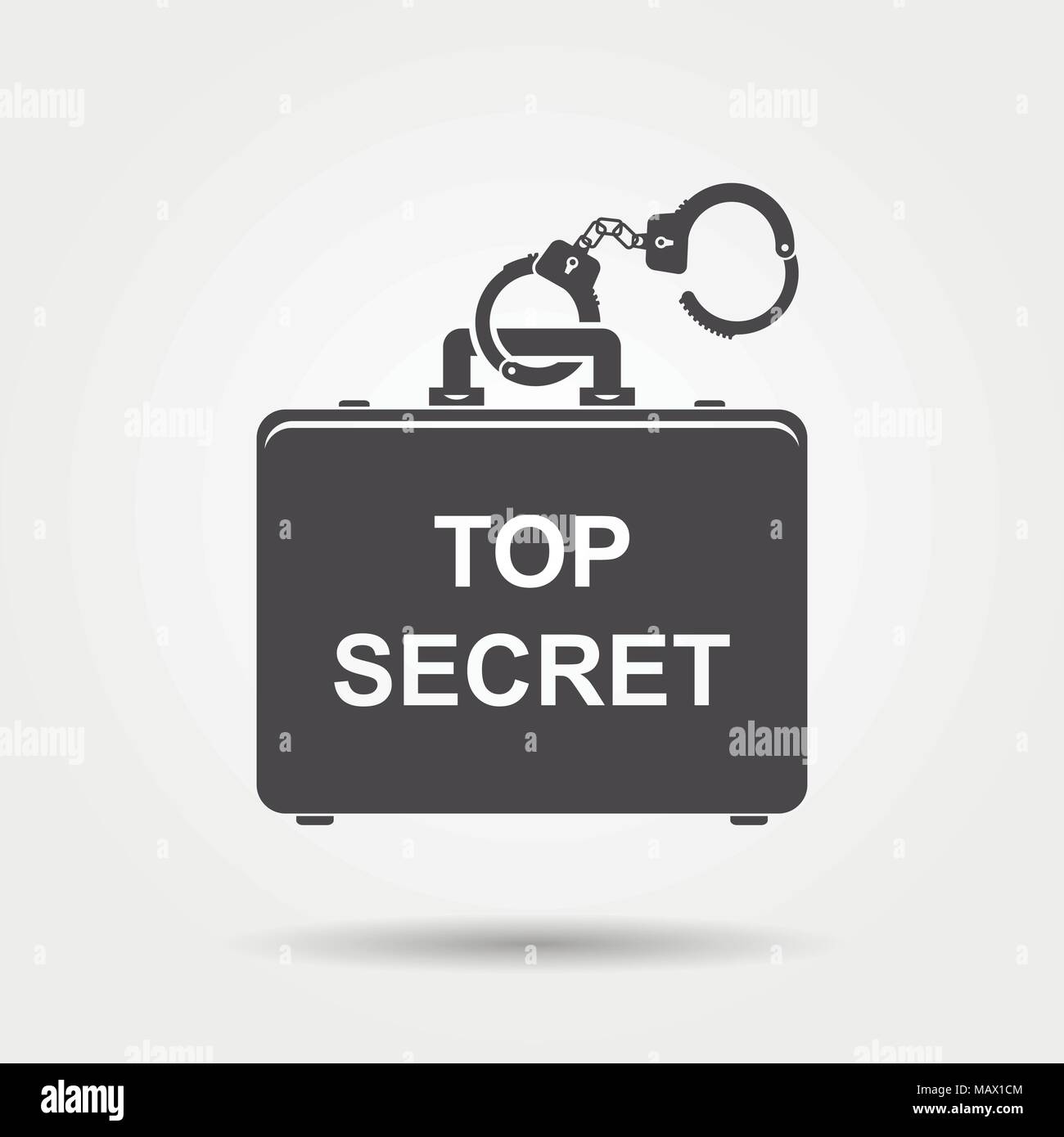 Handcuffs with briefcase vector icon Stock Vector