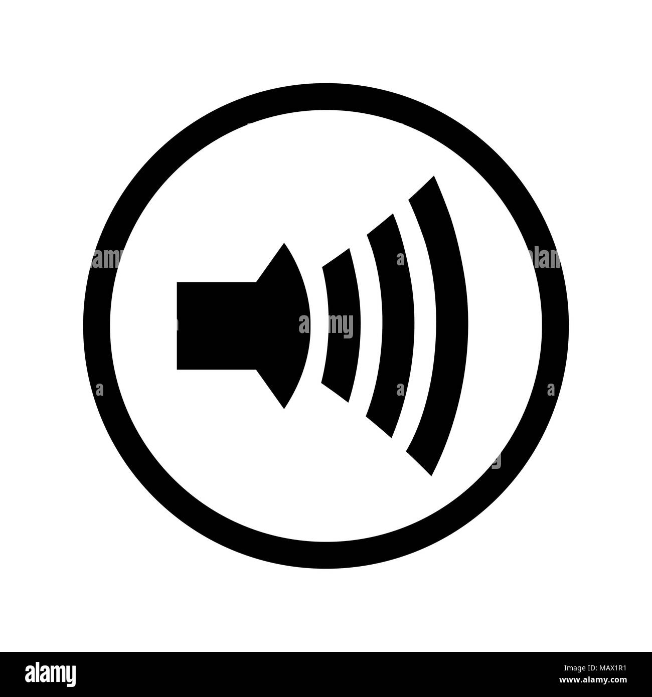 Speaker Icon Vector on a white background Stock Vector