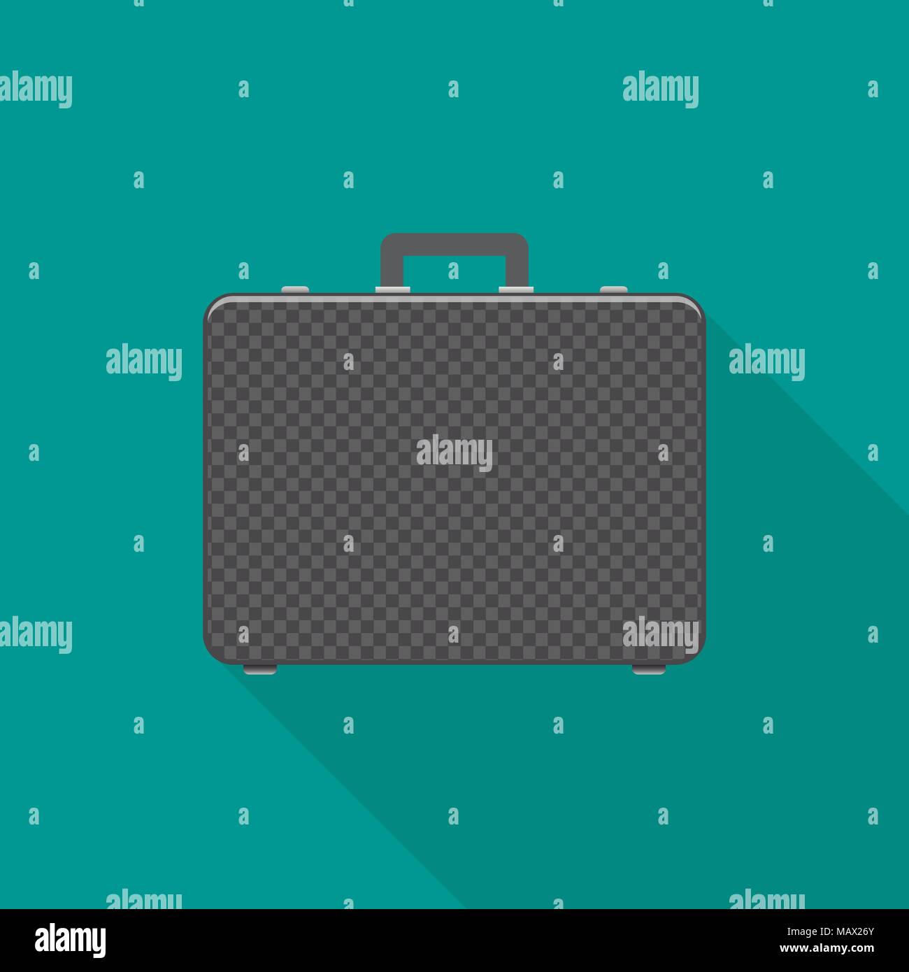 Briefcase flat icon with long shadow Stock Vector