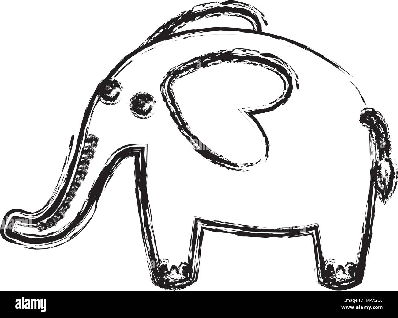 cute elephant african animal image Stock Vector Image & Art - Alamy