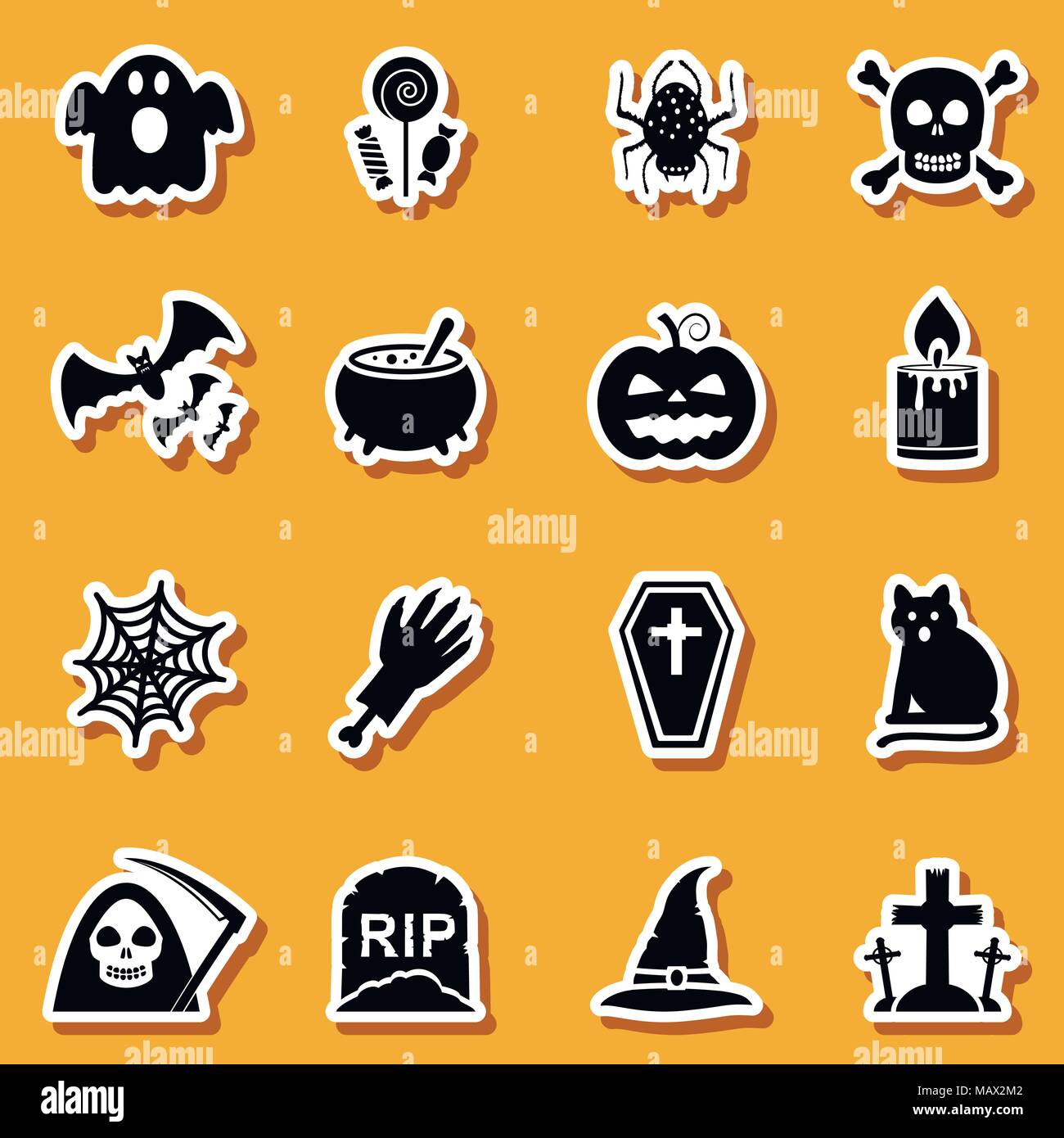 Halloween stickers Stock Vector