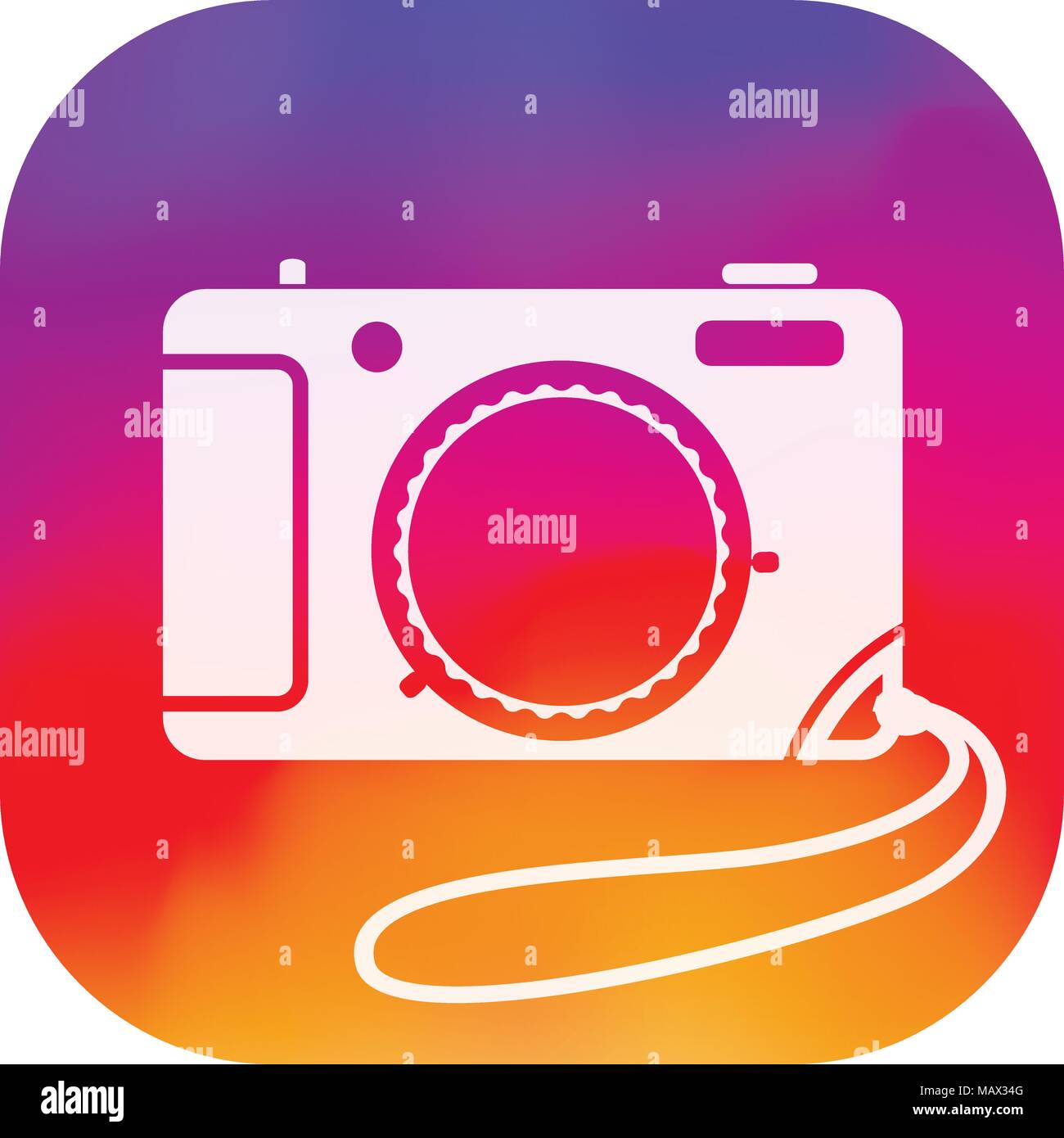 Photo camera app icon Stock Vector