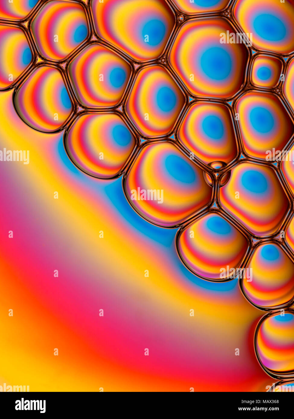 Abstract image of soap bubbles with colorful background Stock Photo - Alamy