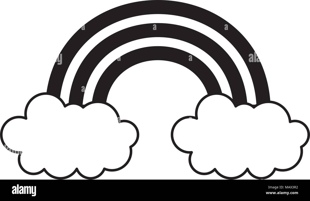 beautiful rainbow clouds nature decorative Stock Vector Image & Art - Alamy