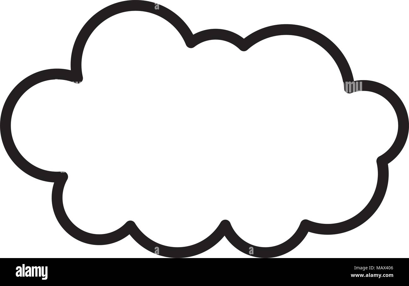 cloud weather climate cumulus icon vector illustration black and white ...