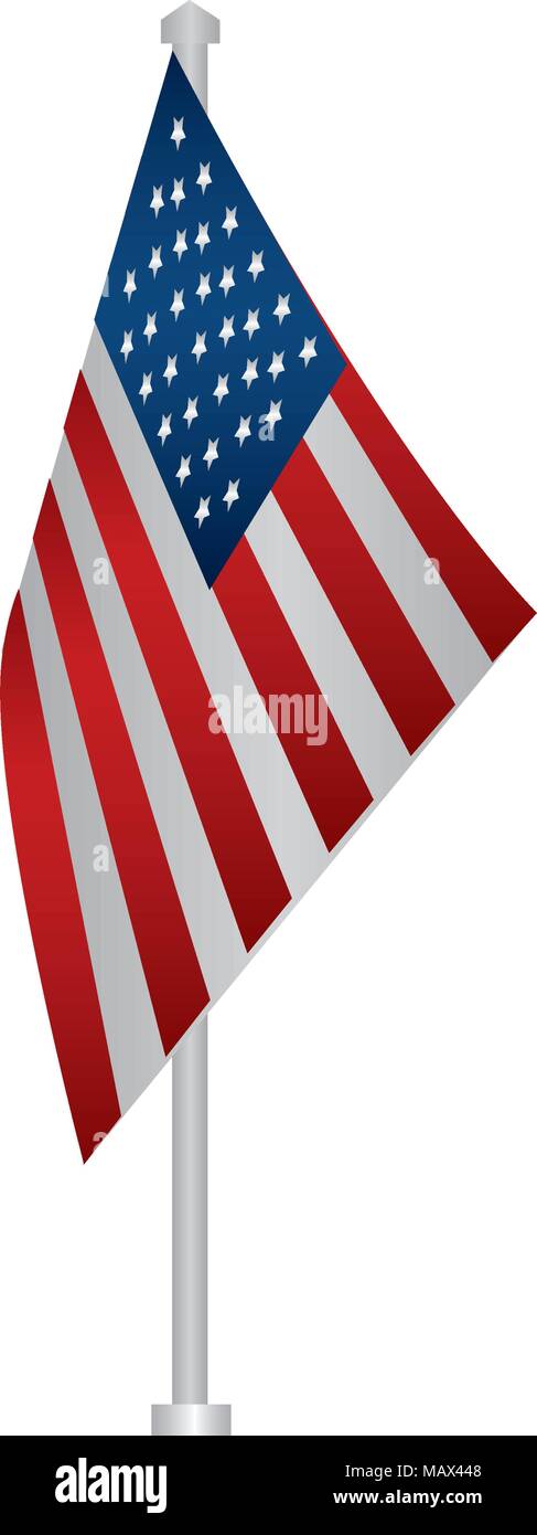 united states of america flag in pole Stock Vector Image & Art - Alamy