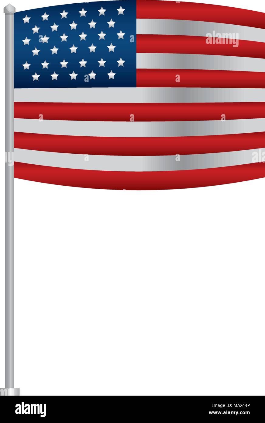 united states of america flag in pole Stock Vector Image & Art - Alamy