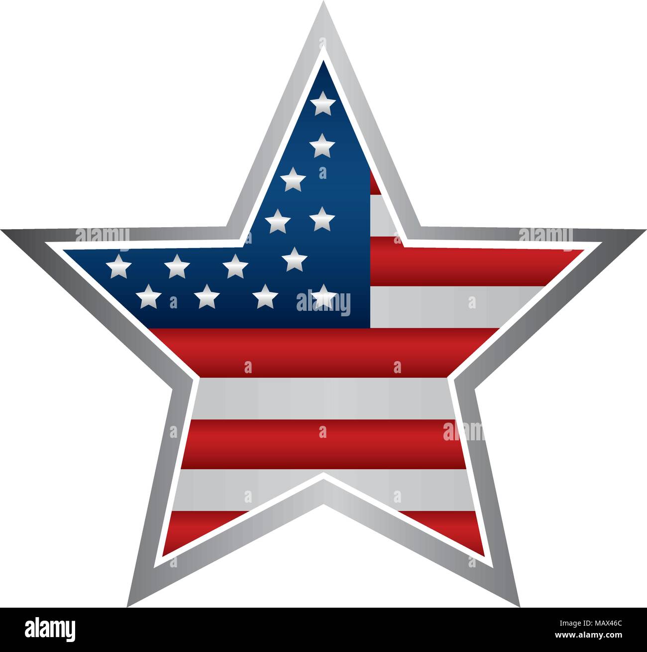 united states of america emblem with star shape Stock Vector Image ...
