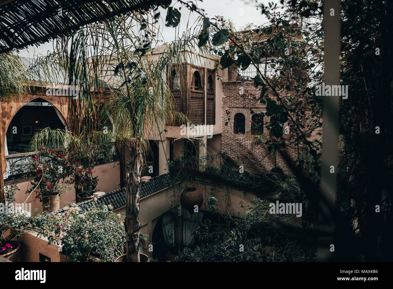 Photo of a Riad in Marrakech, Morocco Stock Photo