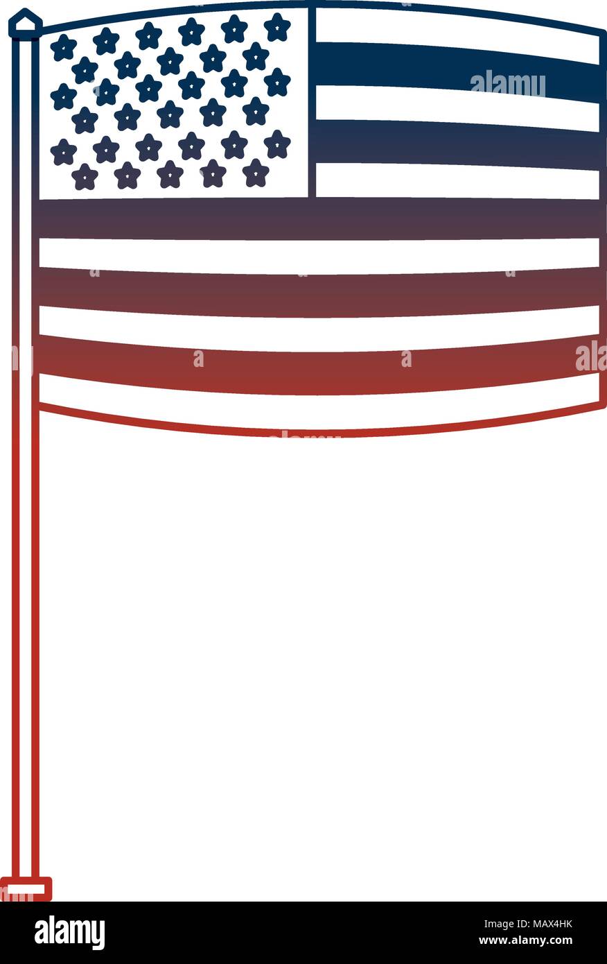united states of america flag in pole Stock Vector Image & Art - Alamy