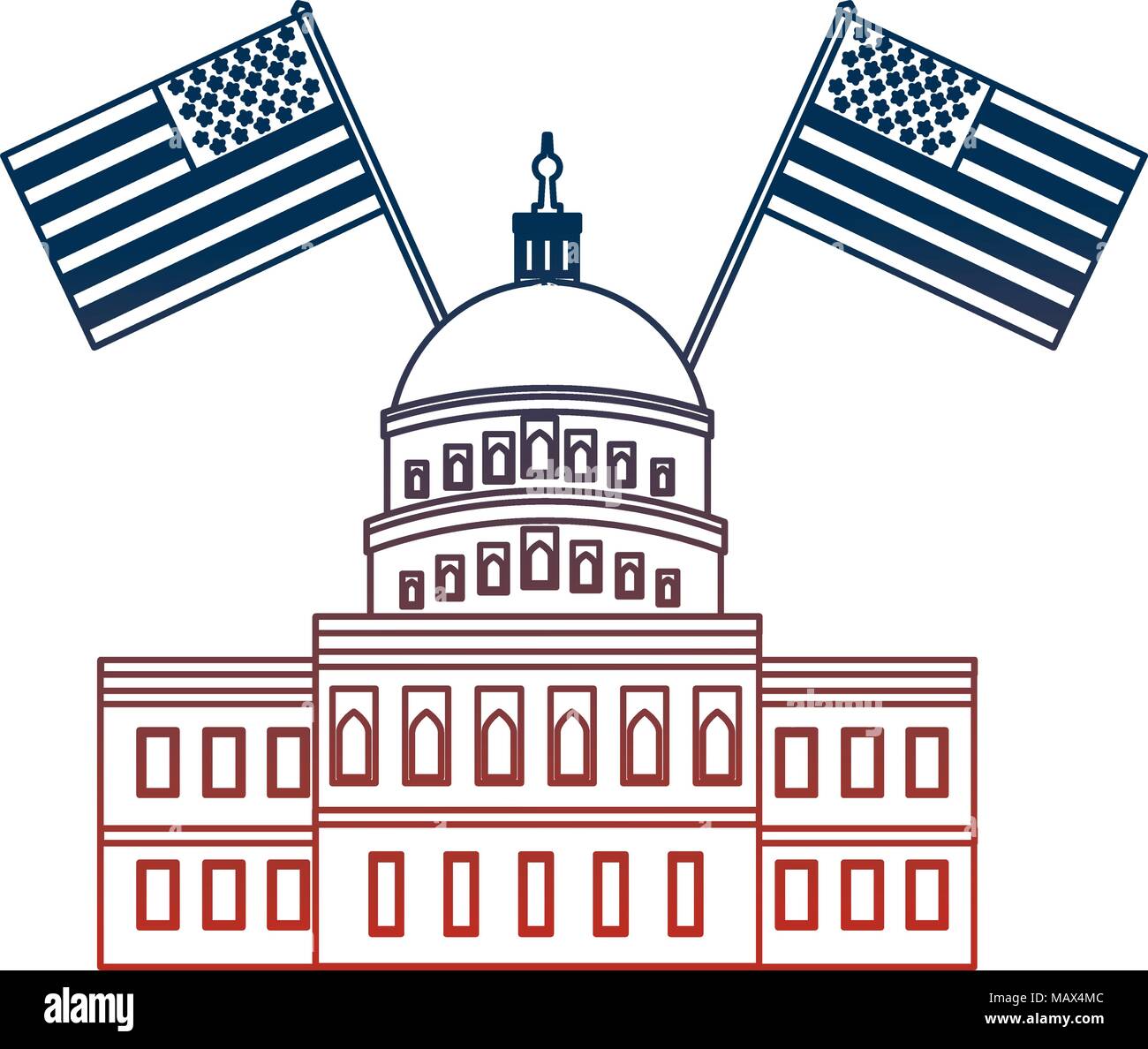 american parliament building with flags Stock Vector Image & Art - Alamy