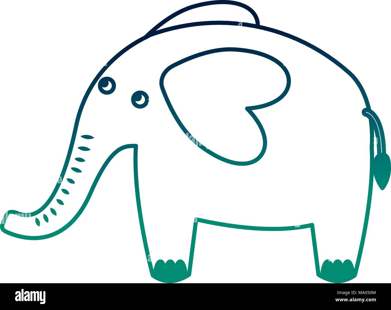 cute elephant animal icon Stock Vector Image & Art - Alamy
