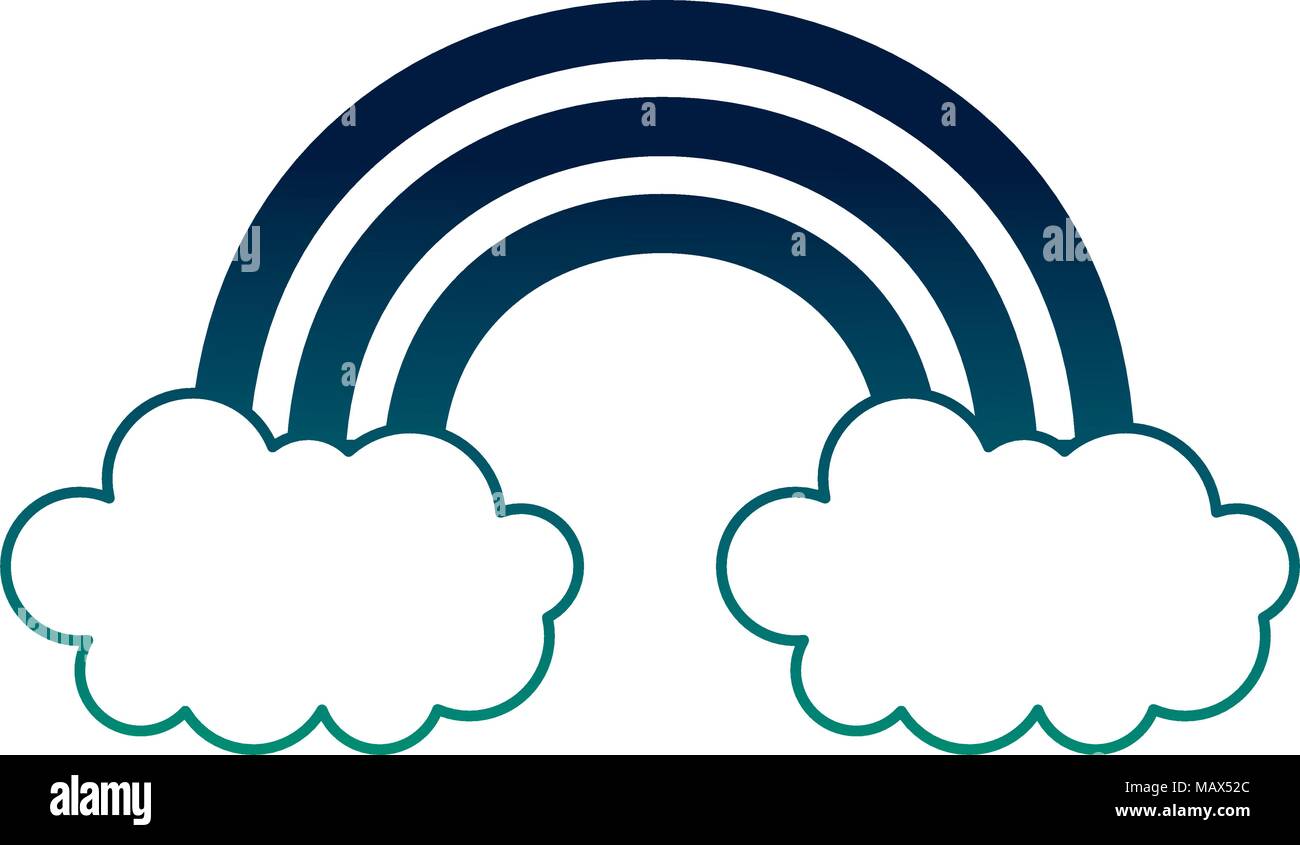 rainbow with clouds icon Stock Vector Image & Art - Alamy