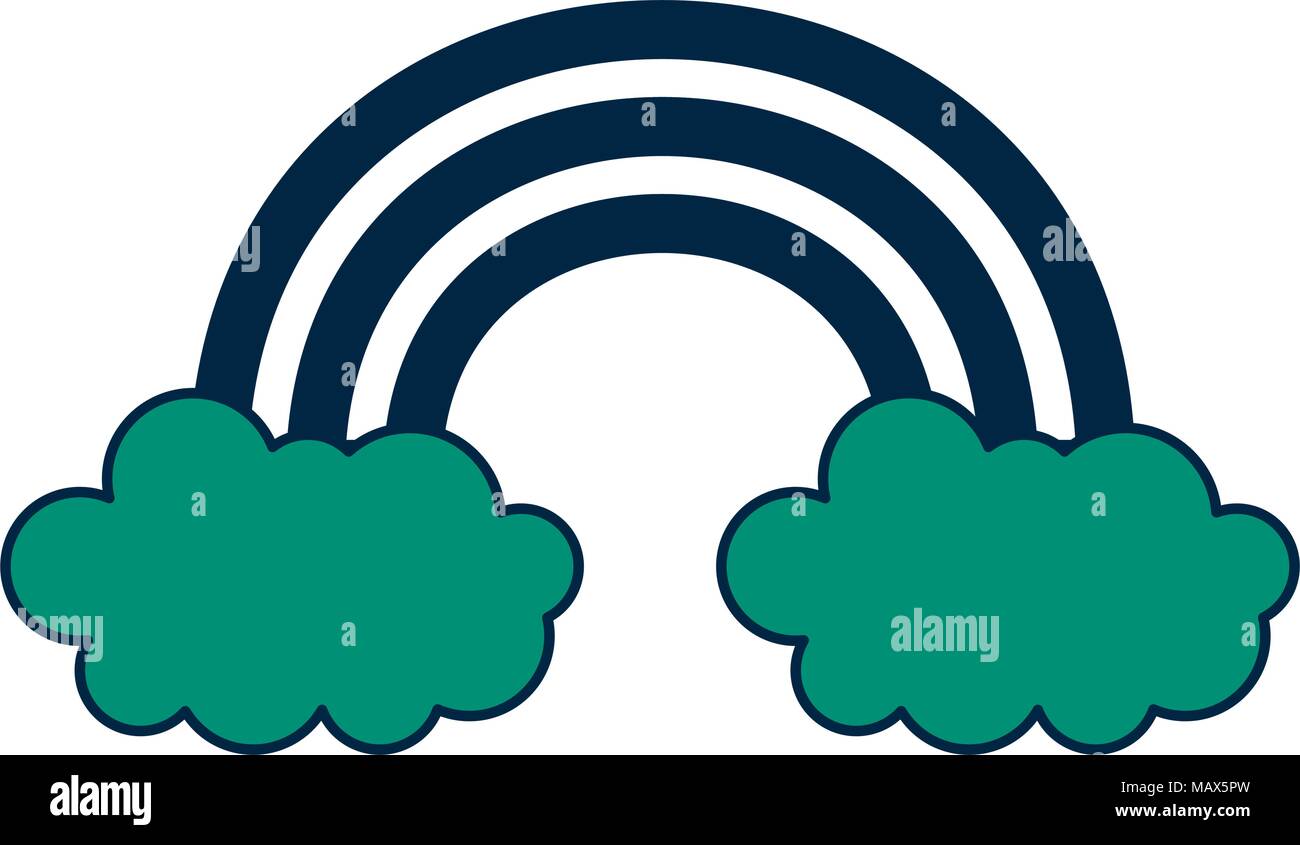 rainbow with clouds icon Stock Vector Image & Art - Alamy