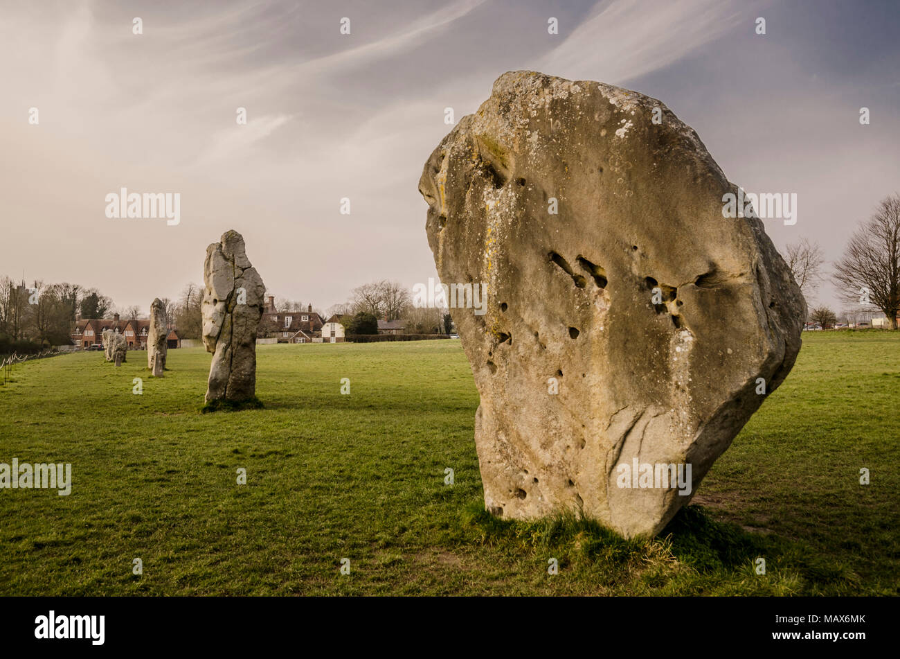 Avebury stone circle standing stones Stock Photo Alamy