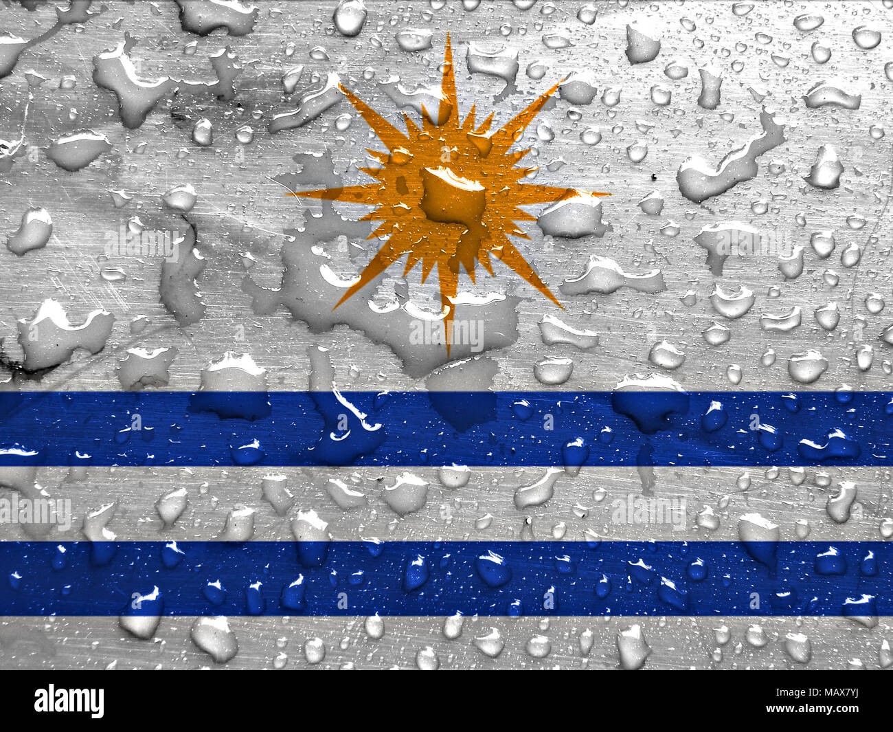 flag of Palmas with rain drops Stock Photo