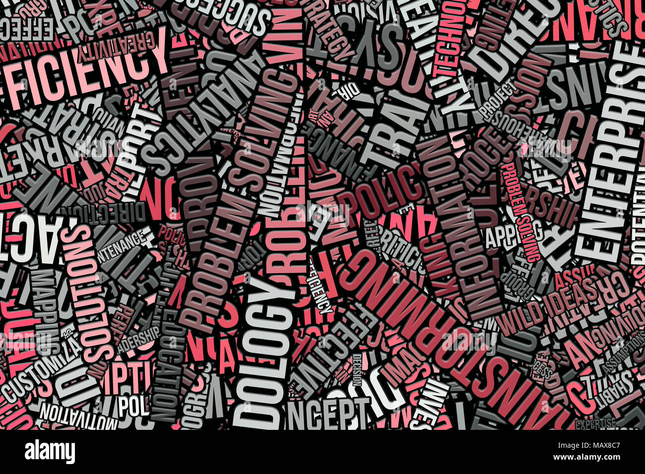 Business word cloud, abstract embossed, for web page, graphic design