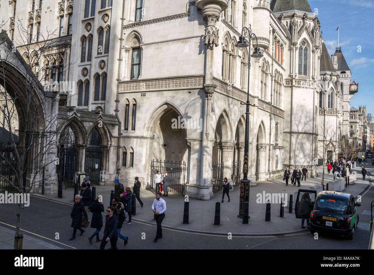 The Royal Courts of Justice the Law courts Fleet Street Holborn London UK Stock Photo