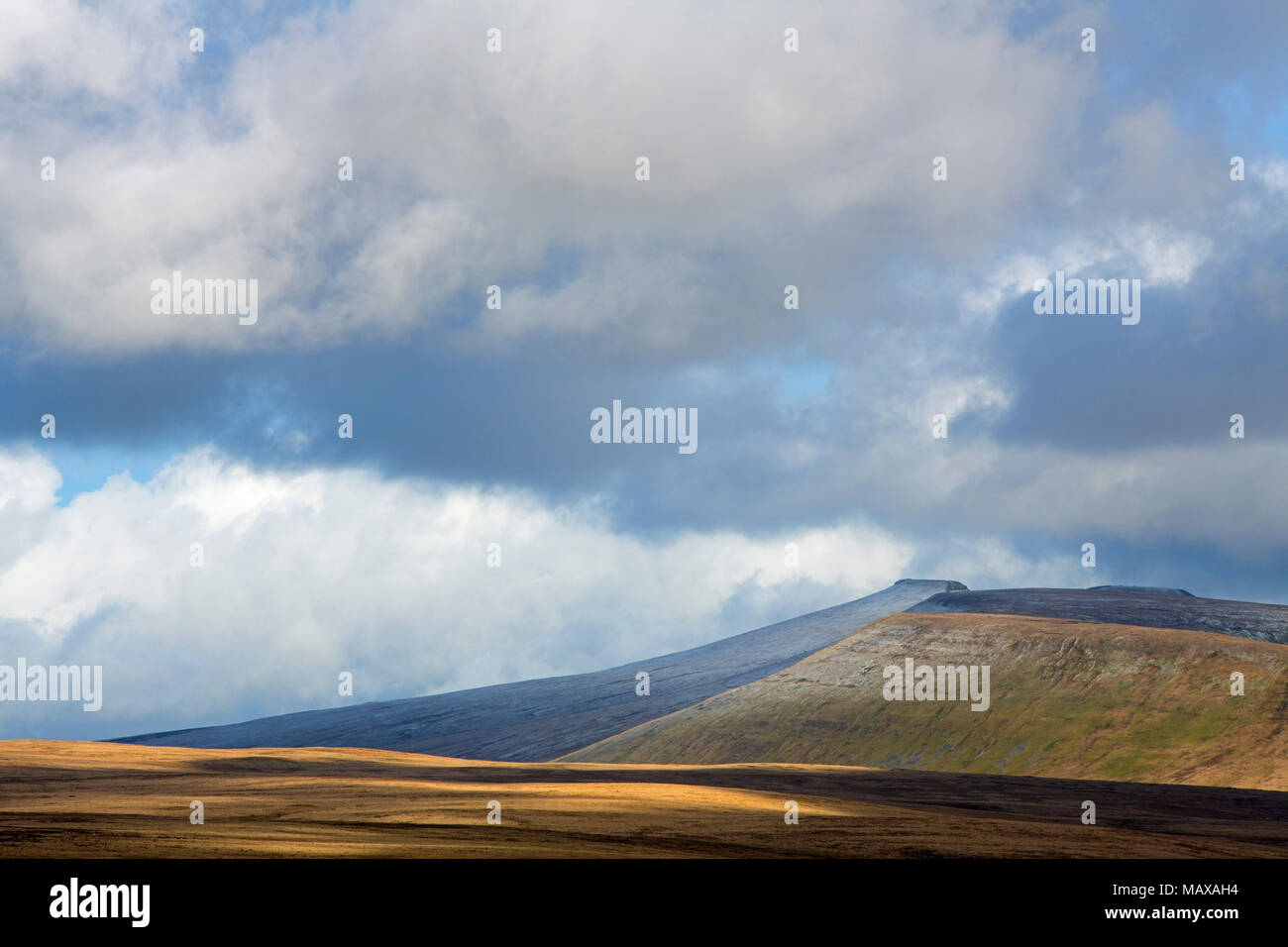 The peaks of the Central Brecon Beacons National Park south Wales Stock Photo