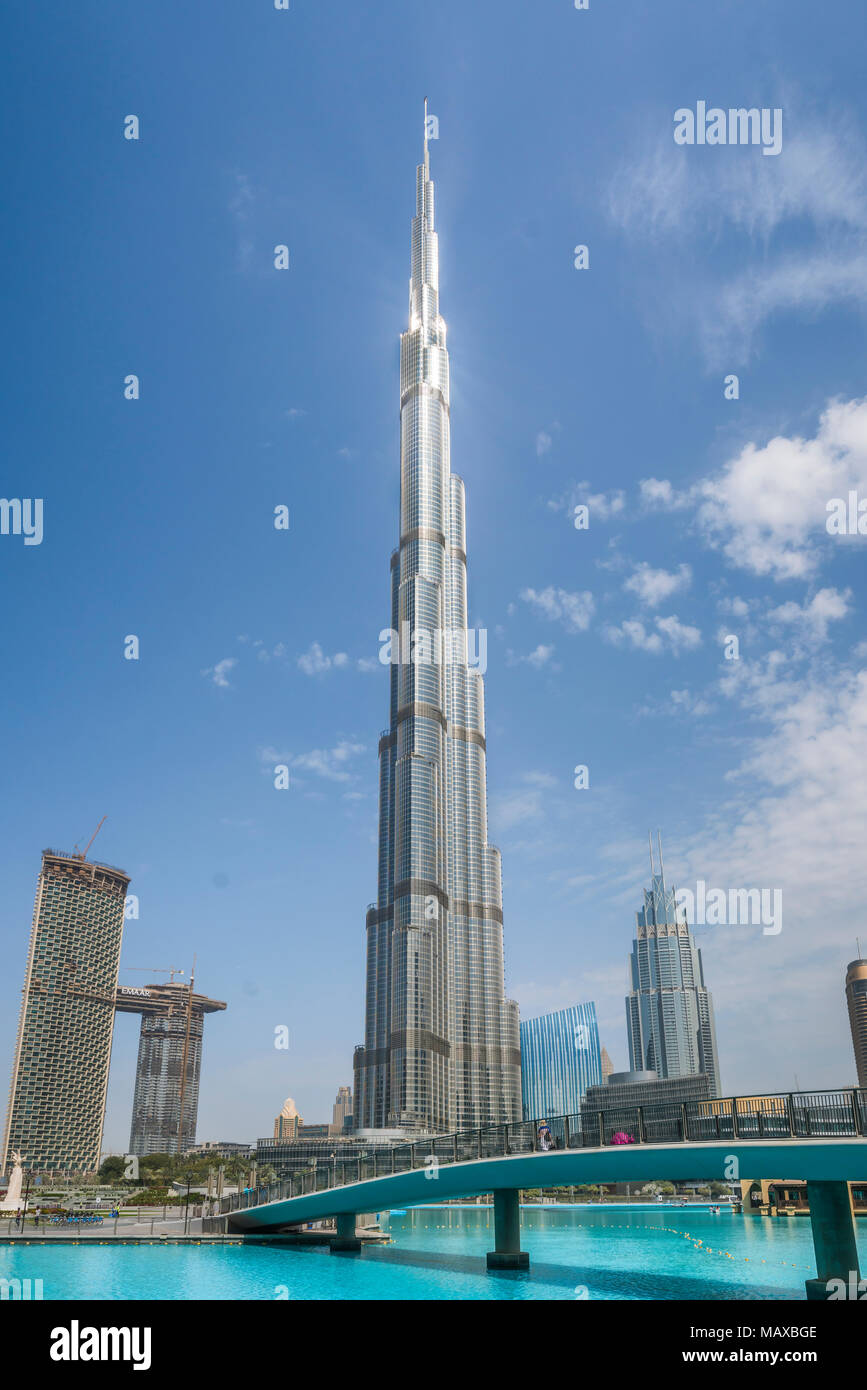 The Burj Khalifa Tall Building In Downtown Dubai Uae Middle East