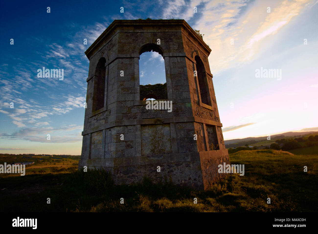 Temple on Kenmuir Hill Howwood Scotland Stock Photo