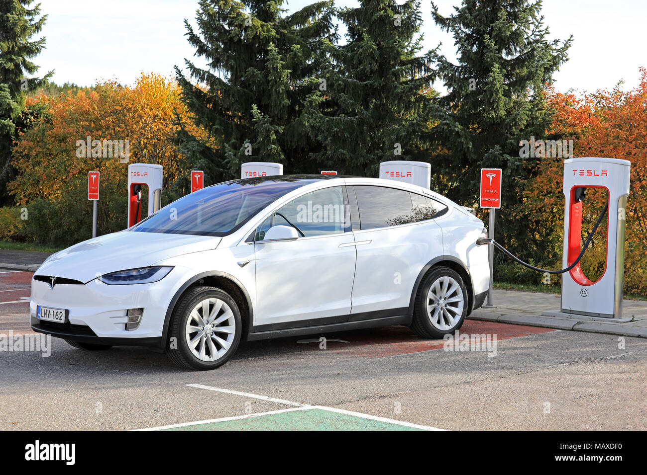 Tesla model x on white hi-res stock photography and images - Alamy