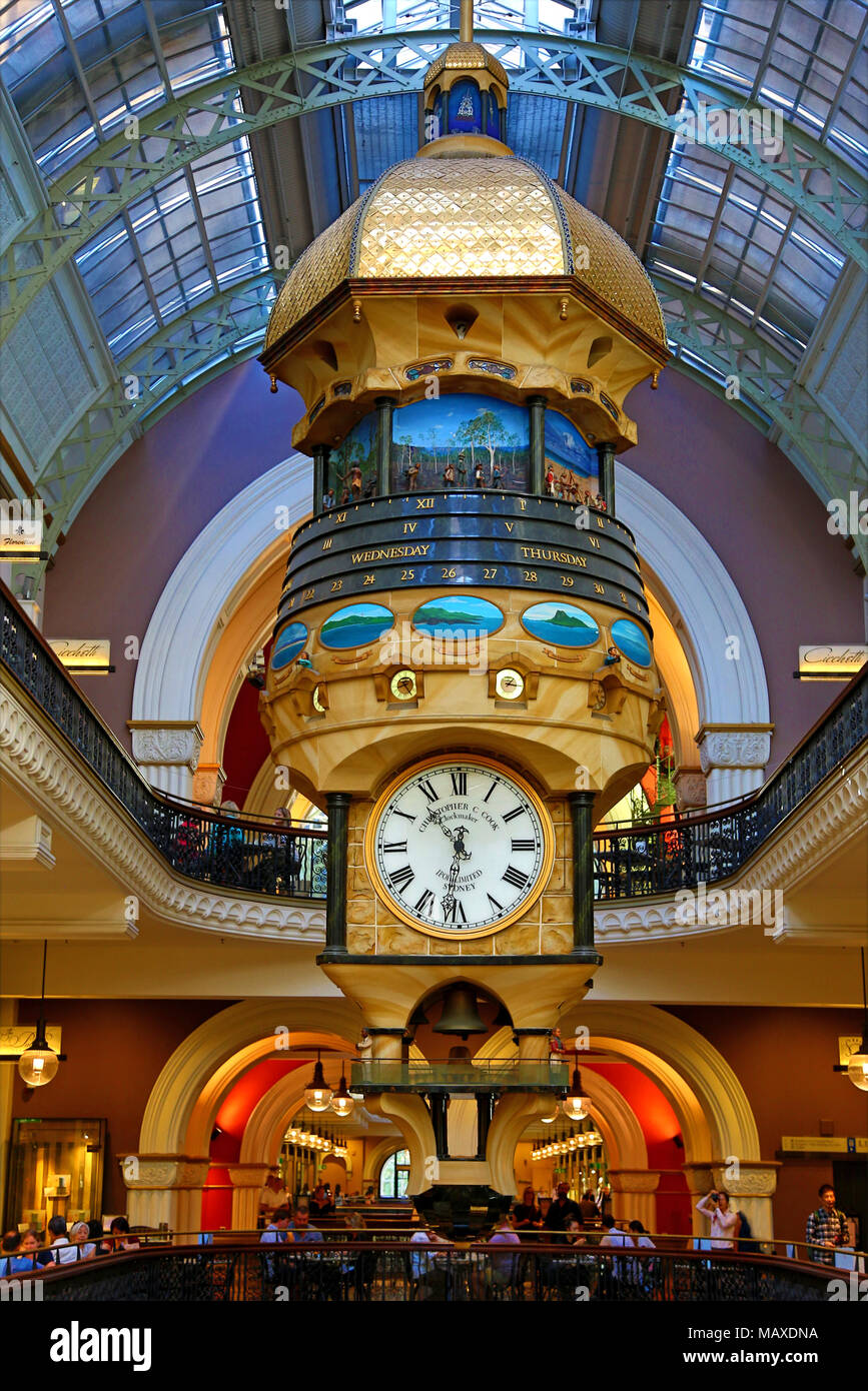The Great Australian Clock in the Queen Victoria Building shopping
