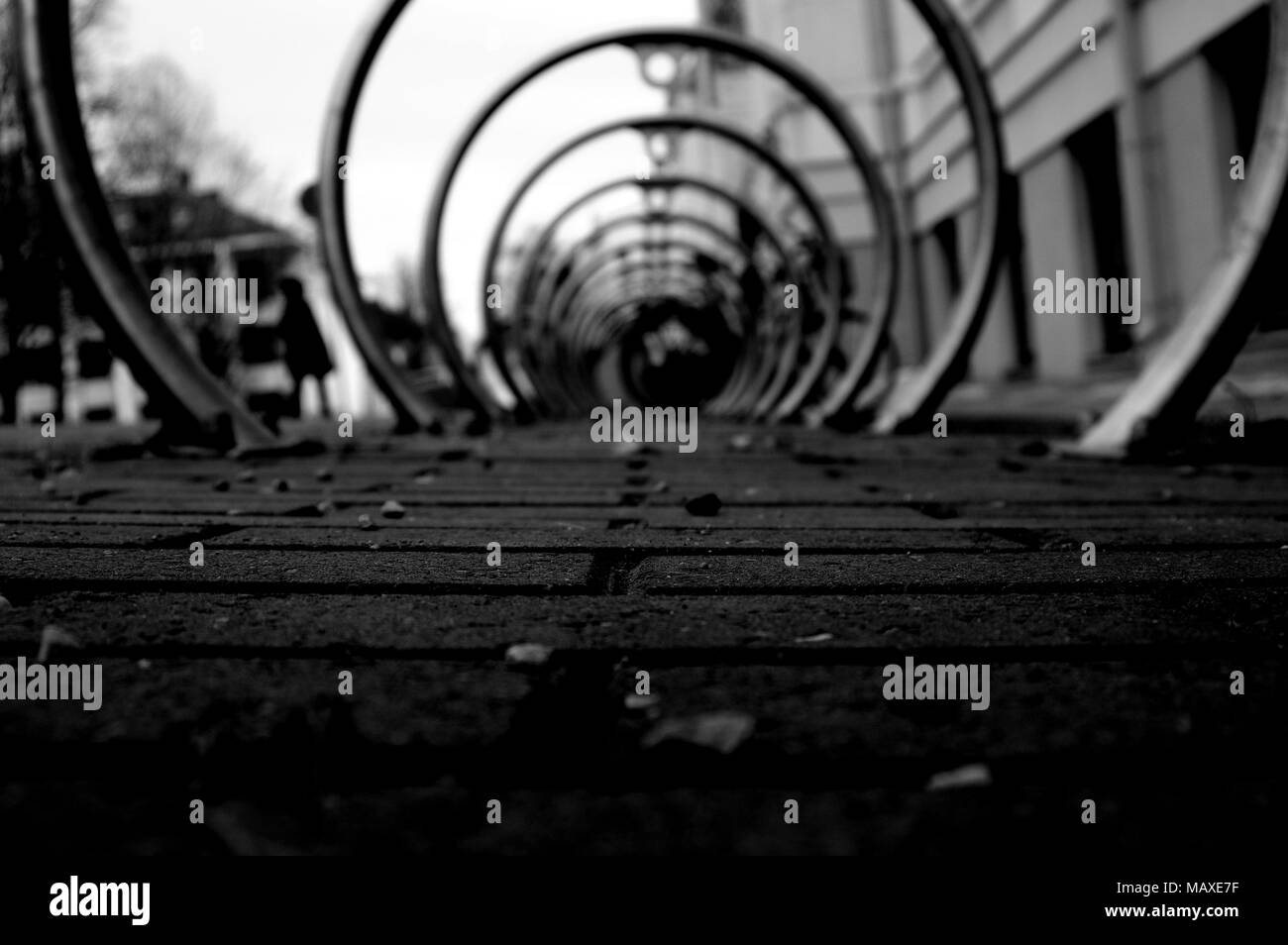 Bicycle storage unit Stock Photo Alamy