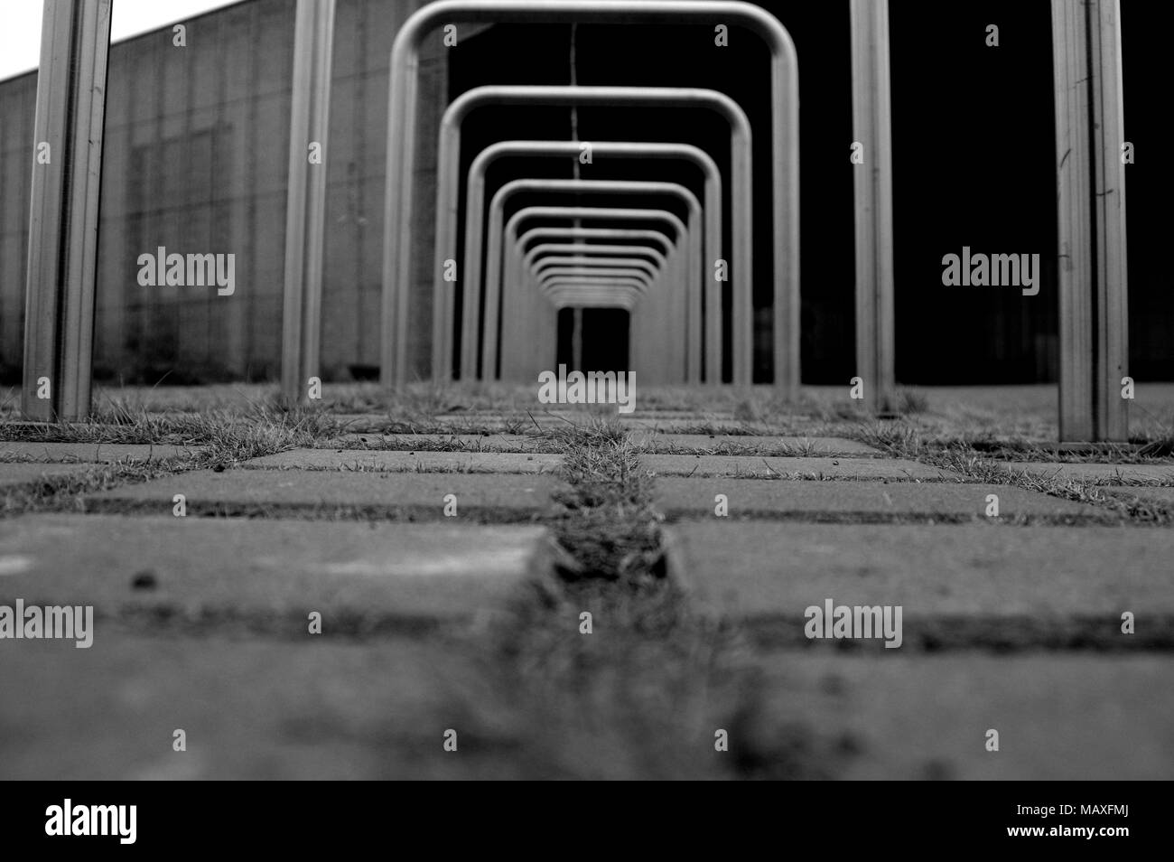 Bicycle storage unit Stock Photo Alamy
