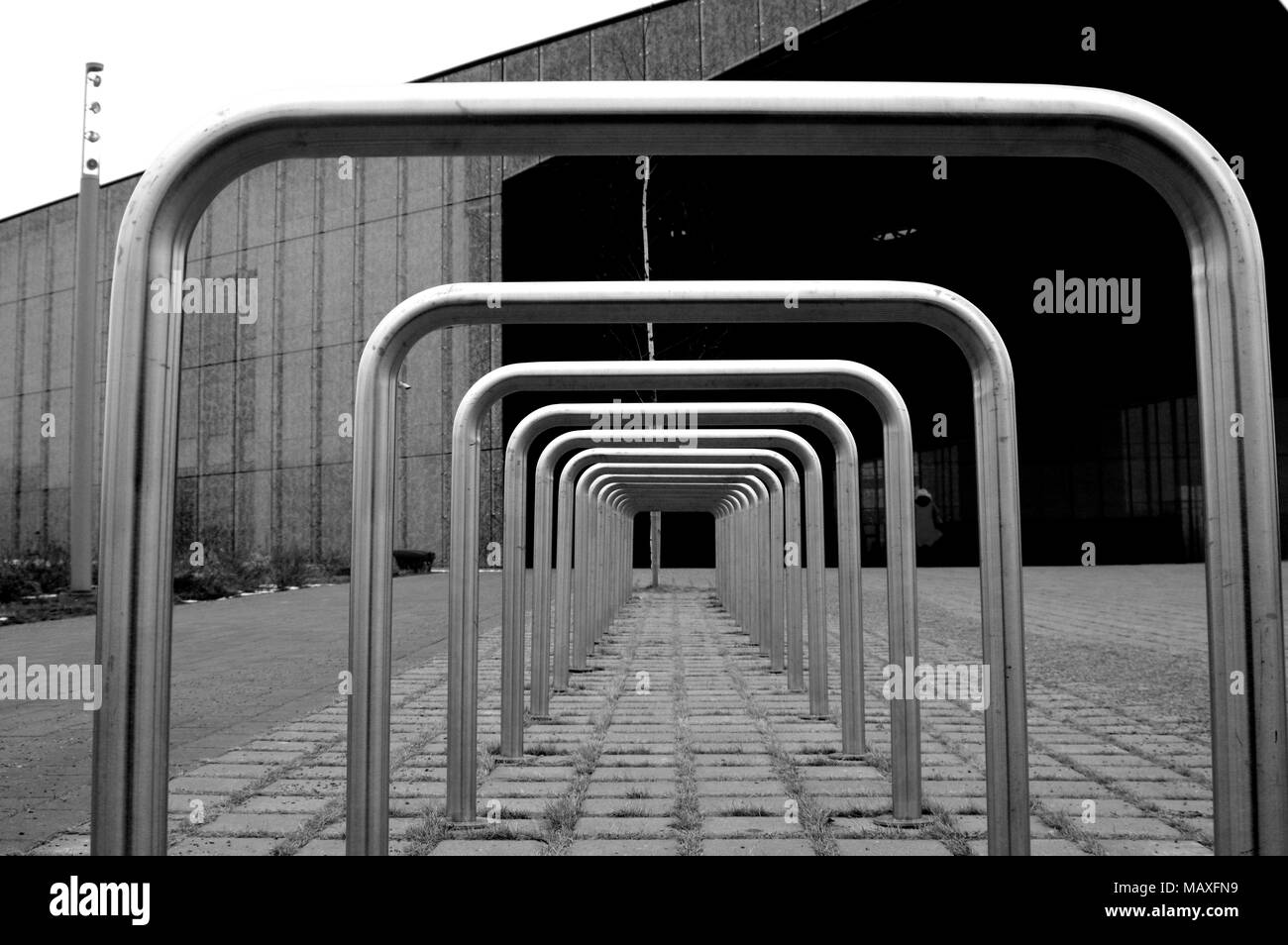 Bicycle storage unit Stock Photo Alamy