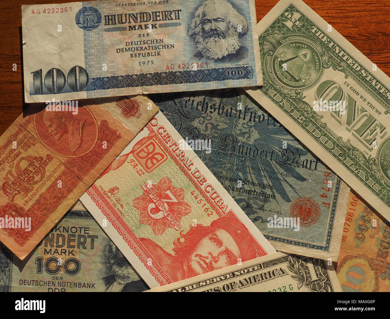 vintage withdrawn money of communist countries including Cuba, Soviet Union (SSSR), East Germany